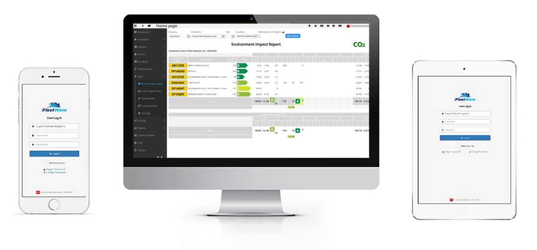 fleet fuel management system on 3 different devices