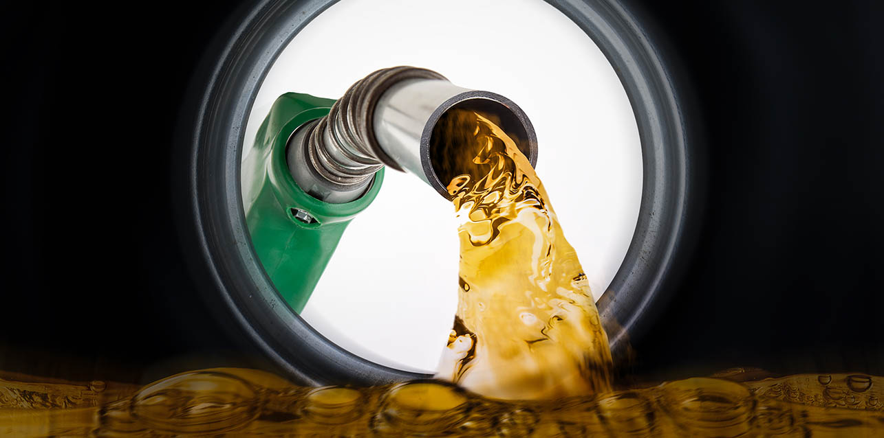 fuel being poured into a tank