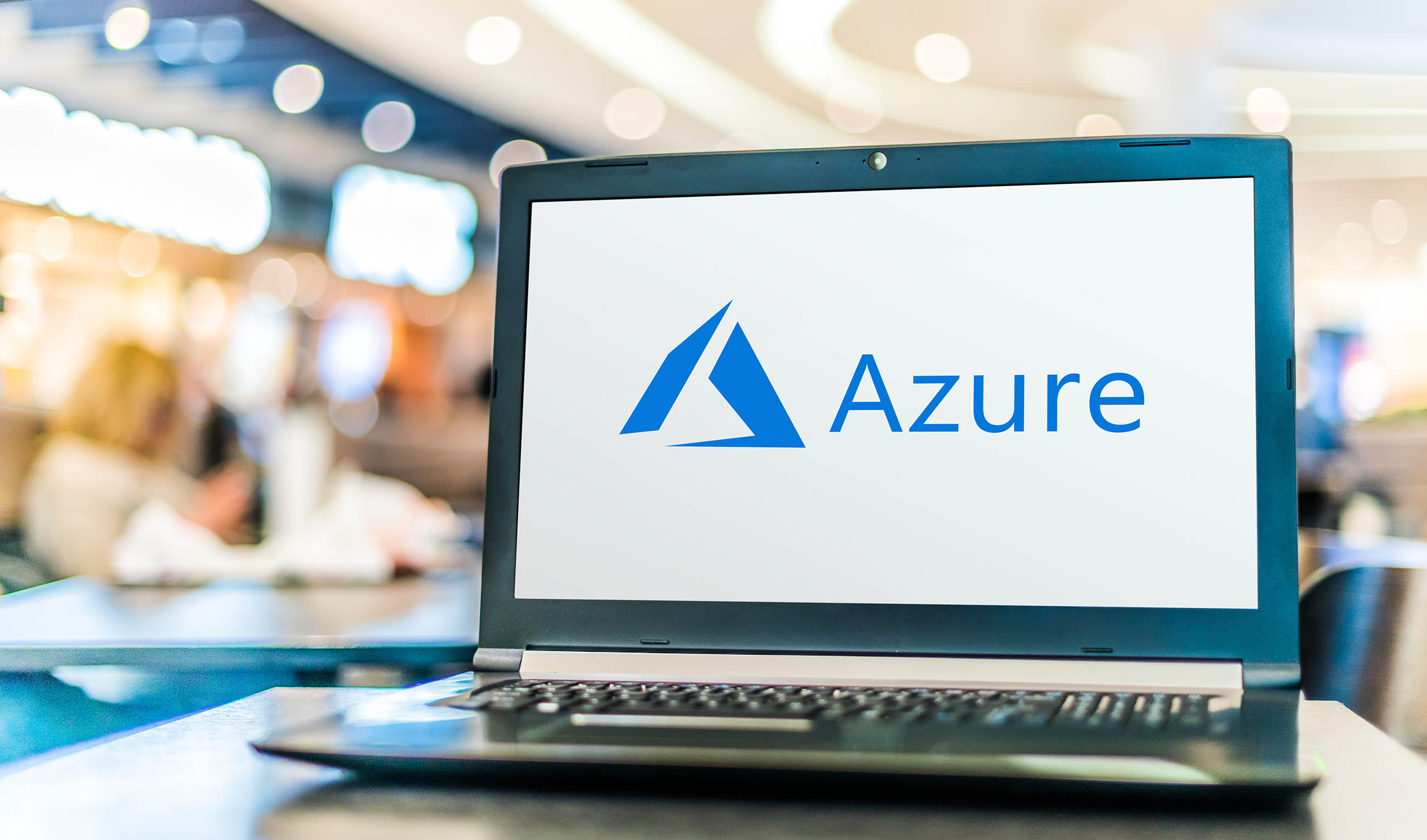 microsoft azure on laptop